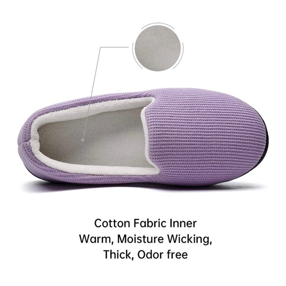 New Women’s Memory Foam House Slippers Purple - Picture 4 of 7